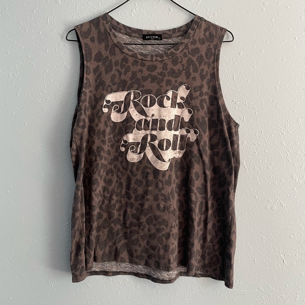 Rock and Roll animal print tank top